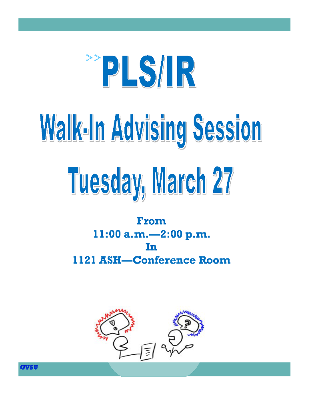 Political Science and International Relations Walk-in Advising Sessions
